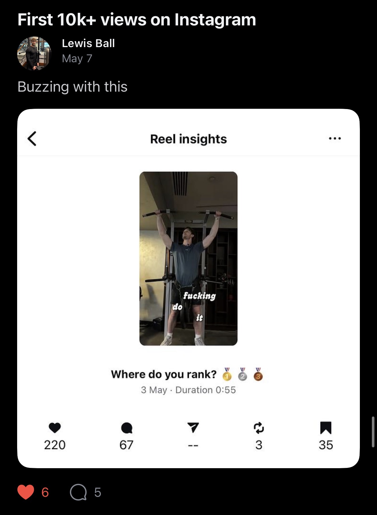 Client win: first 10K+ view reel on Instagram